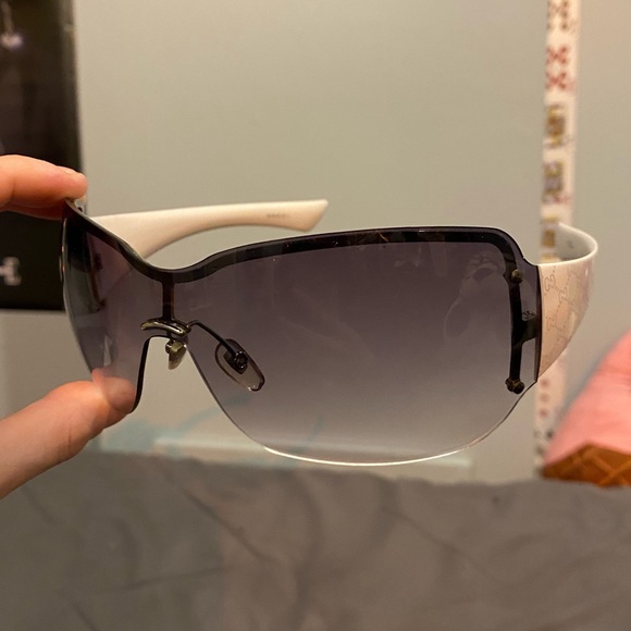 White Y2k Gucci shields main image 4